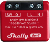 Shelly 1PM Mini Gen3 slimme schakelaar & energiemeter WiFi