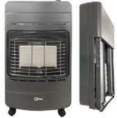 Qlima Gasrolkachel GH342 RV zwart