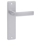 OK deurkruk set Blok recht blind schild aluminium
