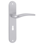 Gamma deurkruk set Palermo ovaal schild sleutelgat 56 mm aluminium