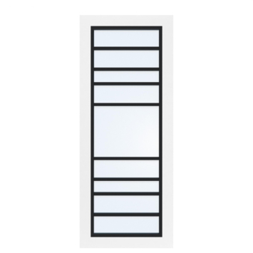 Arne & Bodil binnendeur ABD518 blank glas - wit afgelakt - glaslat diep zwart