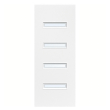 Arne & Bodil binnendeur ABD16 blank glas met matte rand - wit afgelakt