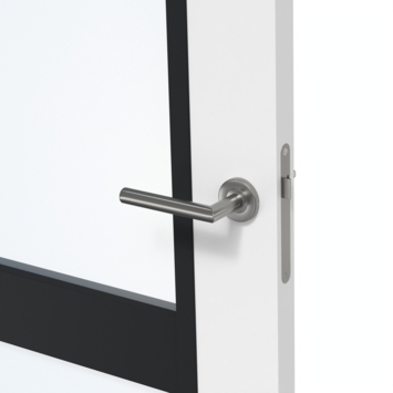 Arne & Bodil binnendeur ABB105 blank glas - wit afgelakt - glaslat diep zwart