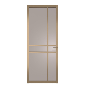 Arne & Bodil binnendeur ABE105 brons glas - metallic brons staallook afwerking