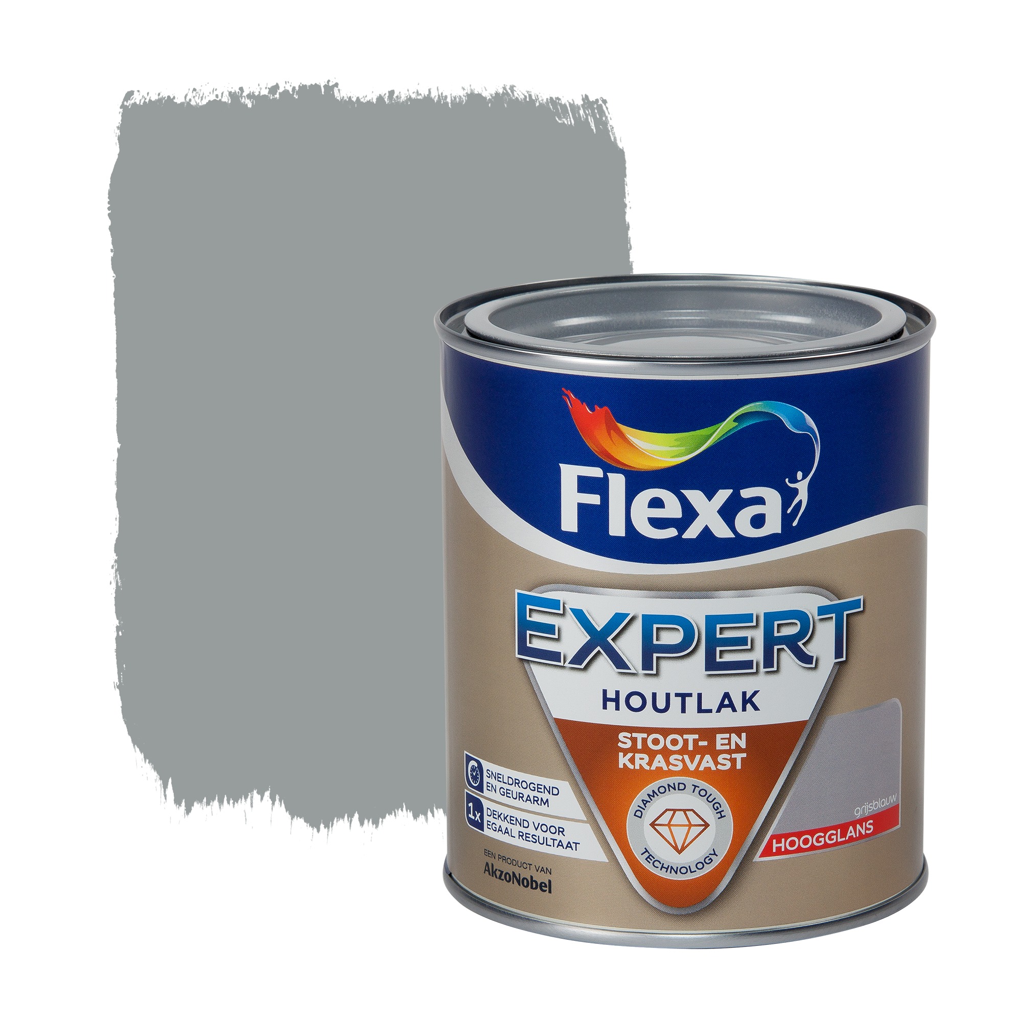 Flexa Expert Lak Grijsblauw Hoogglans 750 Ml flexa kopen in de aanbieding