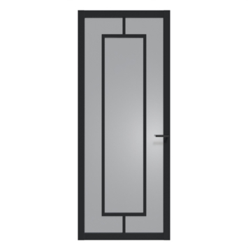 Arne & Bodil binnendeur ABE108 rook glas - diep zwart afgelakt