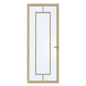 Arne & Bodil binnendeur ABE108 blank glas - licht eiken houtlook afwerking