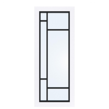 Arne & Bodil binnendeur ABD500 blank glas - extra wit afgelakt - glaslat diep zwart