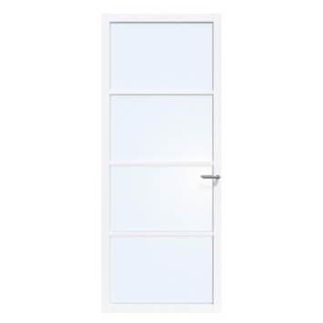 Arne & Bodil binnendeur ABE100 blank glas - extra wit afgelakt