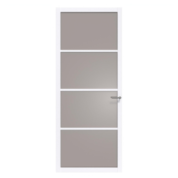 Arne & Bodil binnendeur ABE100 brons glas - extra wit afgelakt