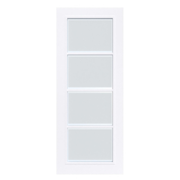 Arne & Bodil binnendeur ABB103 mat glas met blanke rand - extra wit afgelakt - glaslat extra wit