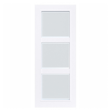 Arne & Bodil binnendeur ABB105 mat glas met blanke rand - extra wit afgelakt - glaslat extra wit