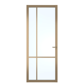 Arne & Bodil binnendeur ABE103 blank glas - metallic brons staallook afwerking