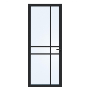 Arne & Bodil binnendeur ABE105 blank glas - diep zwart afgelakt