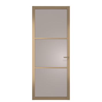 Arne & Bodil binnendeur ABE101 brons glas - metallic brons staallook afwerking