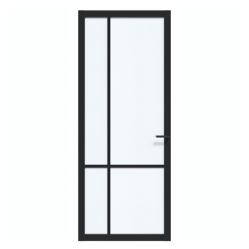 Arne & Bodil binnendeur ABE103 satijnglas - diep zwart afgelakt