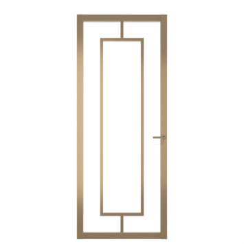 Arne & Bodil binnendeur ABE108 satijnglas - metallic brons staallook afwerking