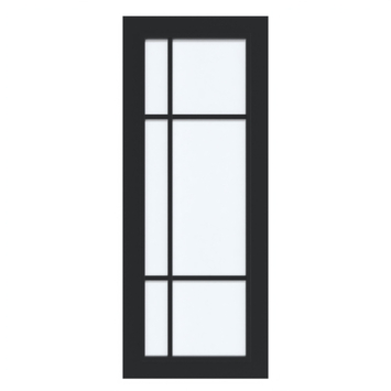Arne & Bodil binnendeur ABD501 satijnglas - diep zwart afgelakt - glaslat diep zwart