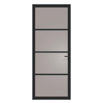 Arne & Bodil binnendeur ABE100 brons glas - diep zwart afgelakt