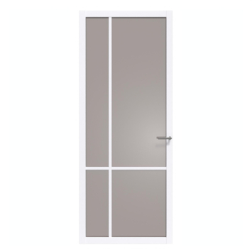 Arne & Bodil binnendeur ABE103 brons glas - extra wit afgelakt