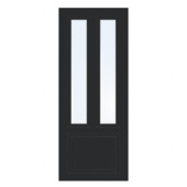 Arne & Bodil binnendeur ABT321 blank facetglas - diep zwart afgelakt