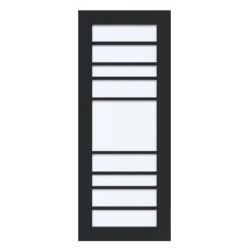 Arne & Bodil binnendeur ABD518 satijnglas - diep zwart afgelakt - glaslat diep zwart