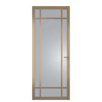 Arne & Bodil binnendeur ABE107 rook glas - metallic brons staallook afwerking