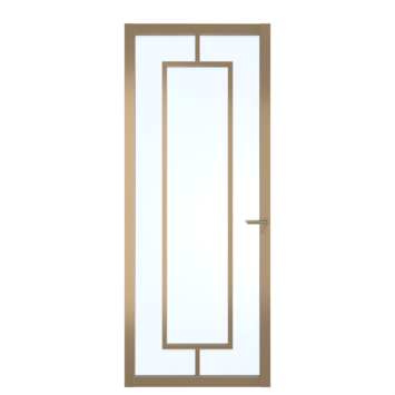 Arne & Bodil binnendeur ABE108 blank glas - metallic brons staallook afwerking