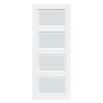 Arne & Bodil binnendeur ABD25 mat glas met blanke rand - wit afgelakt