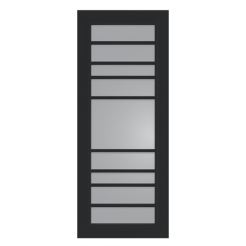 Arne & Bodil binnendeur ABD518 rook glas - diep zwart afgelakt - glaslat diep zwart