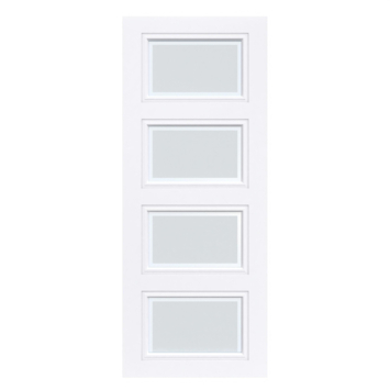 Arne & Bodil binnendeur ABT308 mat glas met blanke rand - extra wit afgelakt