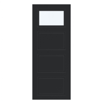 Arne & Bodil binnendeur ABT310 satijnglas - diep zwart afgelakt