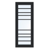 Arne & Bodil binnendeur ABD518 blank glas - diep zwart afgelakt - glaslat diep zwart