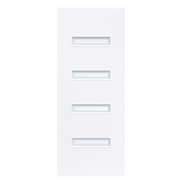 Arne & Bodil binnendeur ABD16 blank glas met matte rand - extra wit afgelakt