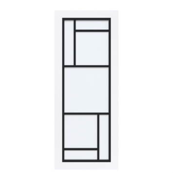 Arne & Bodil binnendeur ABD509 satijnglas - extra wit afgelakt - glaslat diep zwart