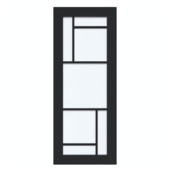Arne & Bodil binnendeur ABD509 satijnglas - diep zwart afgelakt - glaslat diep zwart
