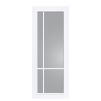 Arne & Bodil binnendeur ABD522 rook glas - extra wit afgelakt - glaslat extra wit