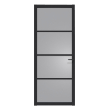 Arne & Bodil binnendeur ABE100 rook glas - diep zwart afgelakt