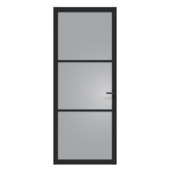 Arne & Bodil binnendeur ABE101 rook glas - diep zwart afgelakt