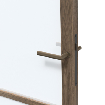 Arne & Bodil binnendeur ABE103 satijnglas - donker eiken houtlook afwerking