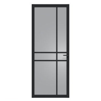 Arne & Bodil binnendeur ABE105 rook glas - diep zwart afgelakt