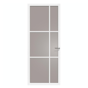 Arne & Bodil binnendeur ABE106 brons glas - wit afgelakt