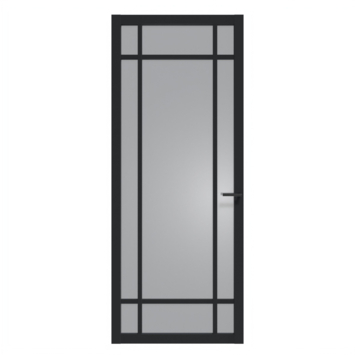 Arne & Bodil binnendeur ABE107 rook glas - diep zwart afgelakt