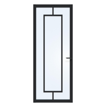 Arne & Bodil binnendeur ABE108 blank glas - diep zwart afgelakt