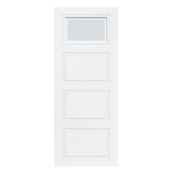 Arne & Bodil binnendeur ABT310 mat glas met blanke rand - wit afgelakt