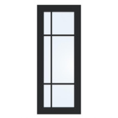 Arne & Bodil binnendeur ABD501 blank glas - diep zwart afgelakt - glaslat diep zwart