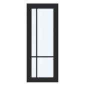 Arne & Bodil binnendeur ABD522 satijnglas - diep zwart afgelakt - glaslat diep zwart