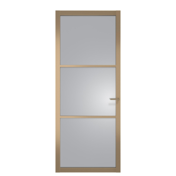 Arne & Bodil binnendeur ABE101 rook glas - metallic brons staallook afwerking