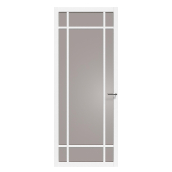 Arne & Bodil binnendeur ABE107 brons glas - wit afgelakt