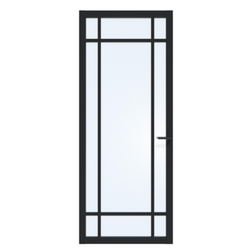 Arne & Bodil binnendeur ABE107 blank glas - diep zwart afgelakt